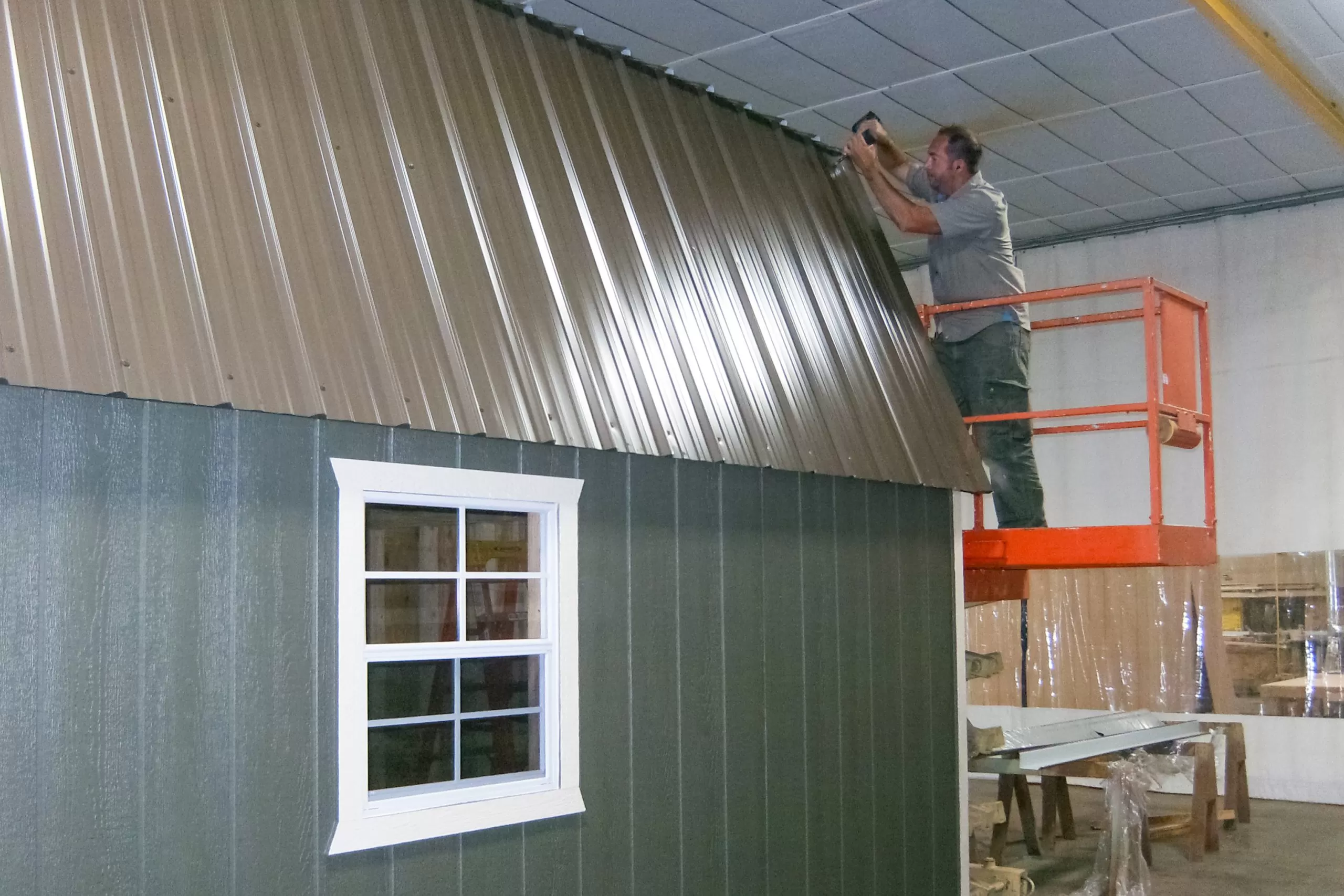 metal roofing on a tough shed