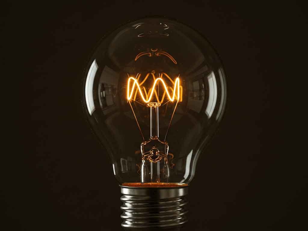 Illuminated lightbulb on dark background to symbolize tiny home shed ideas