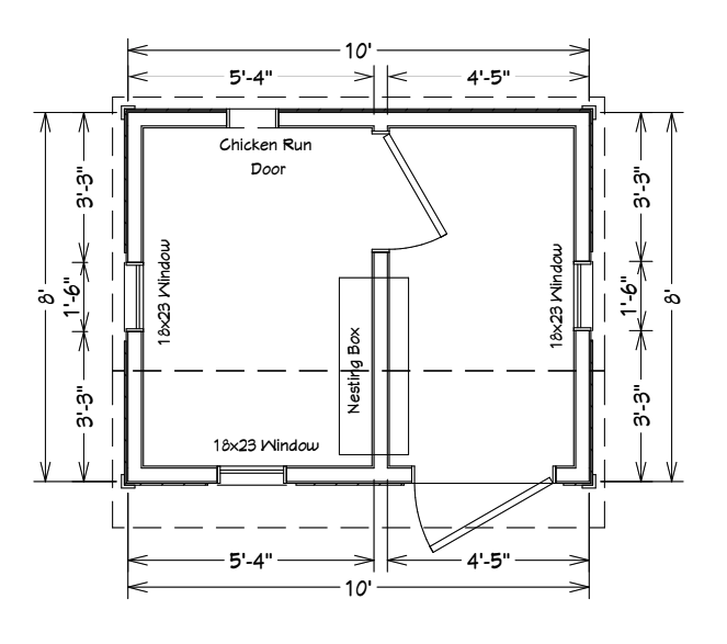 standard chicken coop layout