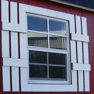 fixed window shutters shed option