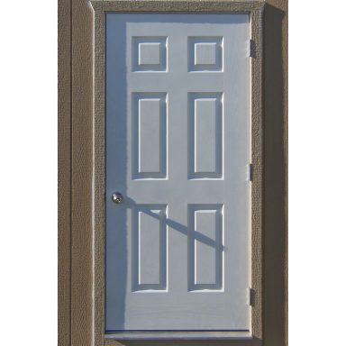 optional 3ft metal fiberglass out swing insulated door with residential locking door knob