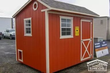 red chicken coop shed ideas