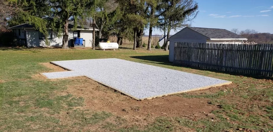 gravel shed pad